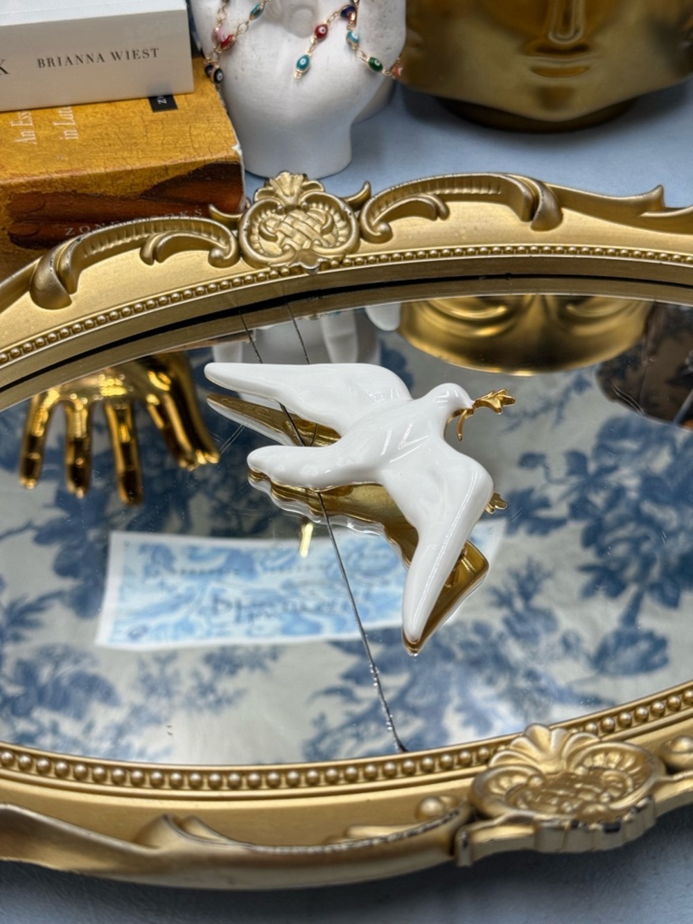 🆕 SCHIAPARELLI for Museum Gift Shop 🧿 NWOT White Dove Bird of Peace Brooch - Picture 4 of 16